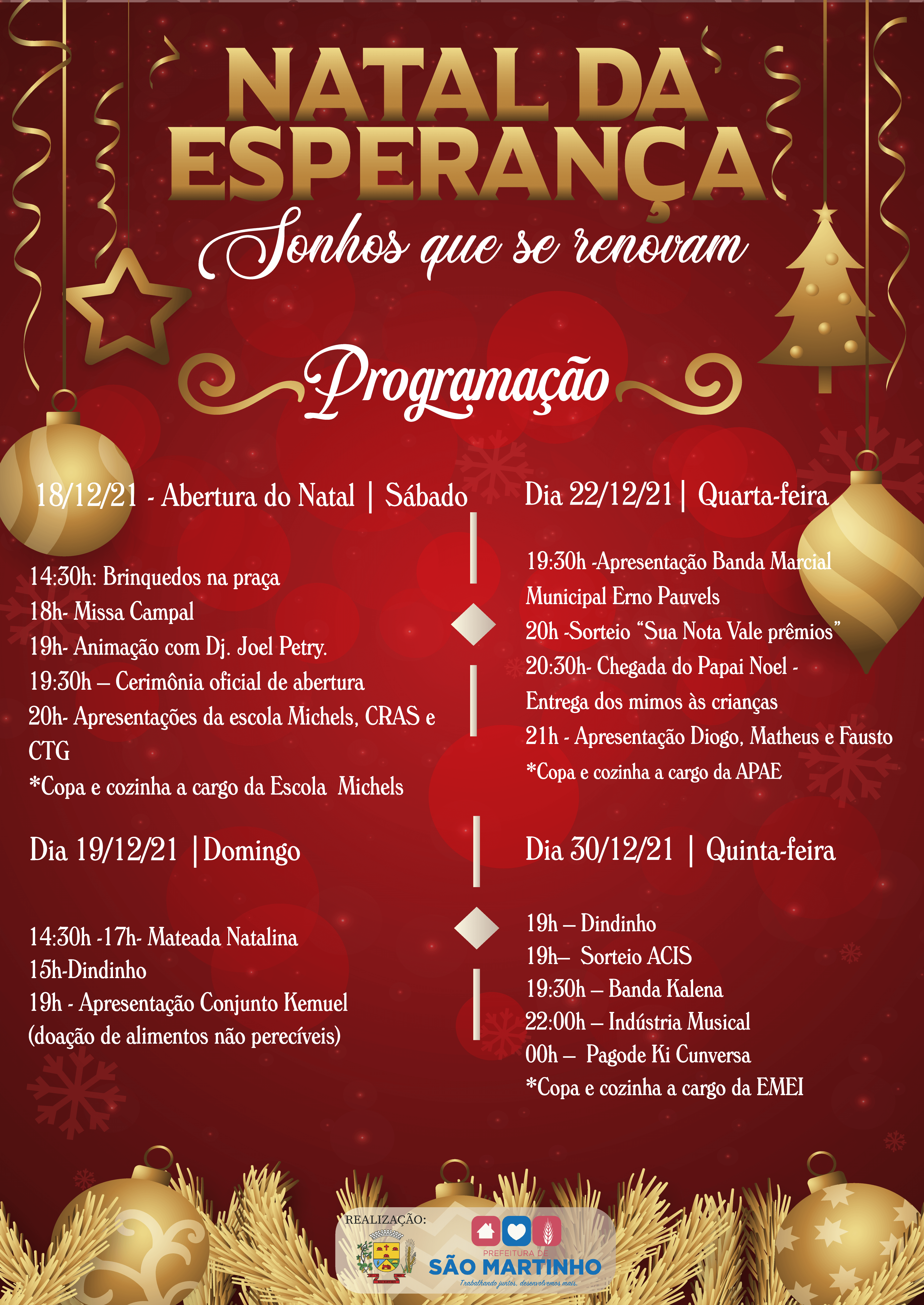 Programação no Natal 2021
